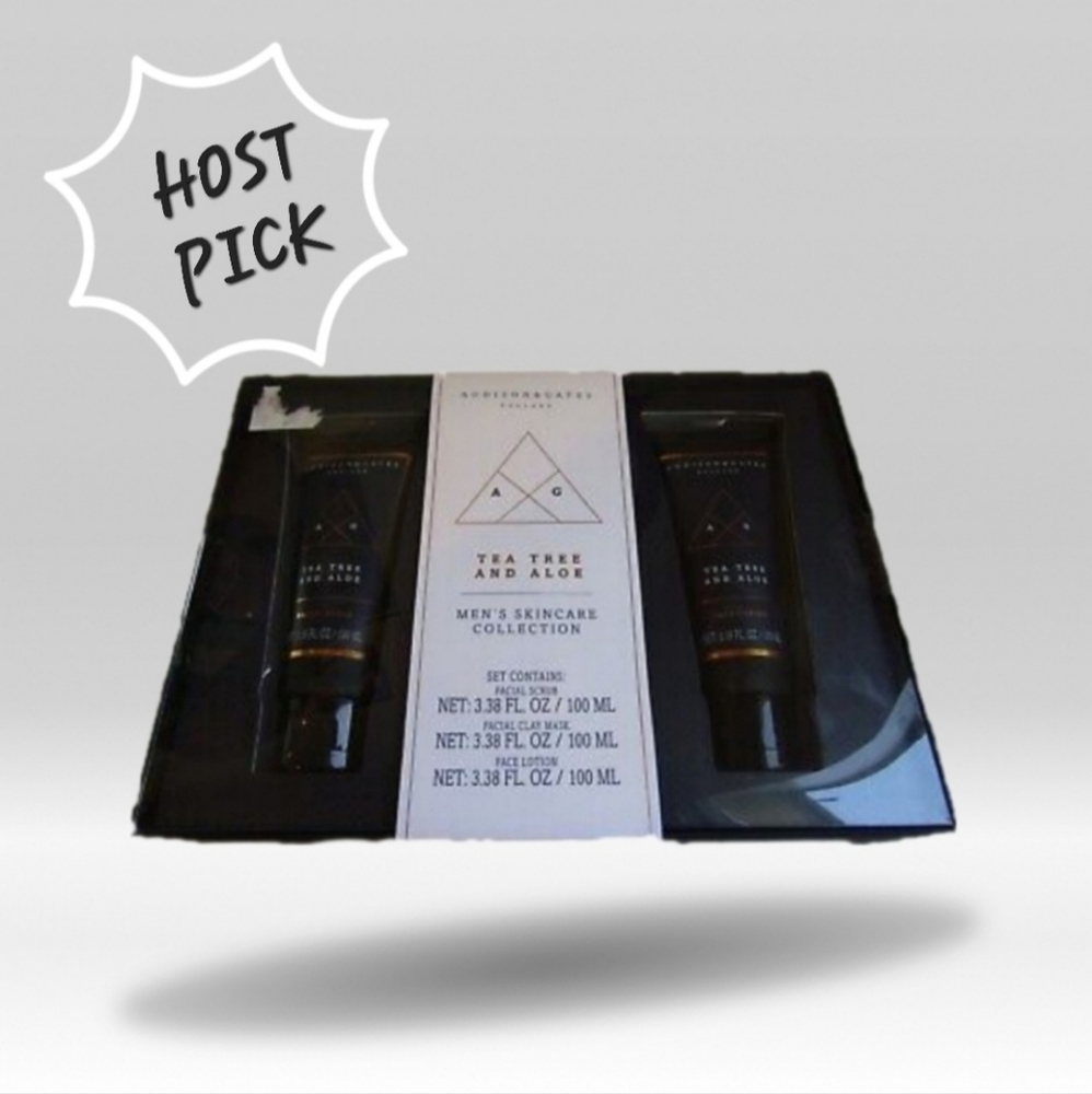 Addison & Gates Men's Skincare Collection Tea Tree & Aloe Scrub & Lotion Set